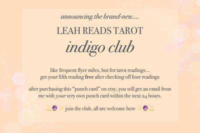 Indigo Club Membership - Tarot Reading "Punch Card"