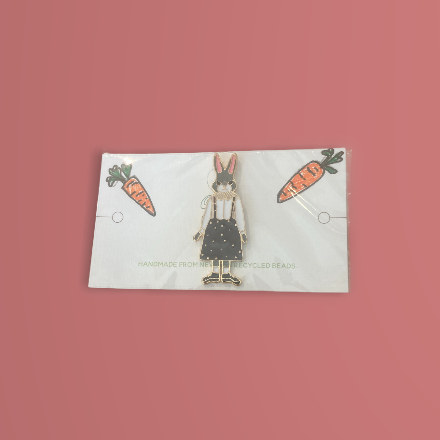 Mrs Rabbit Pin Badge
