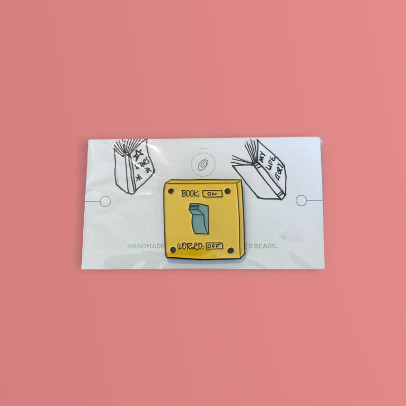 Book On World Off  Pin Badge