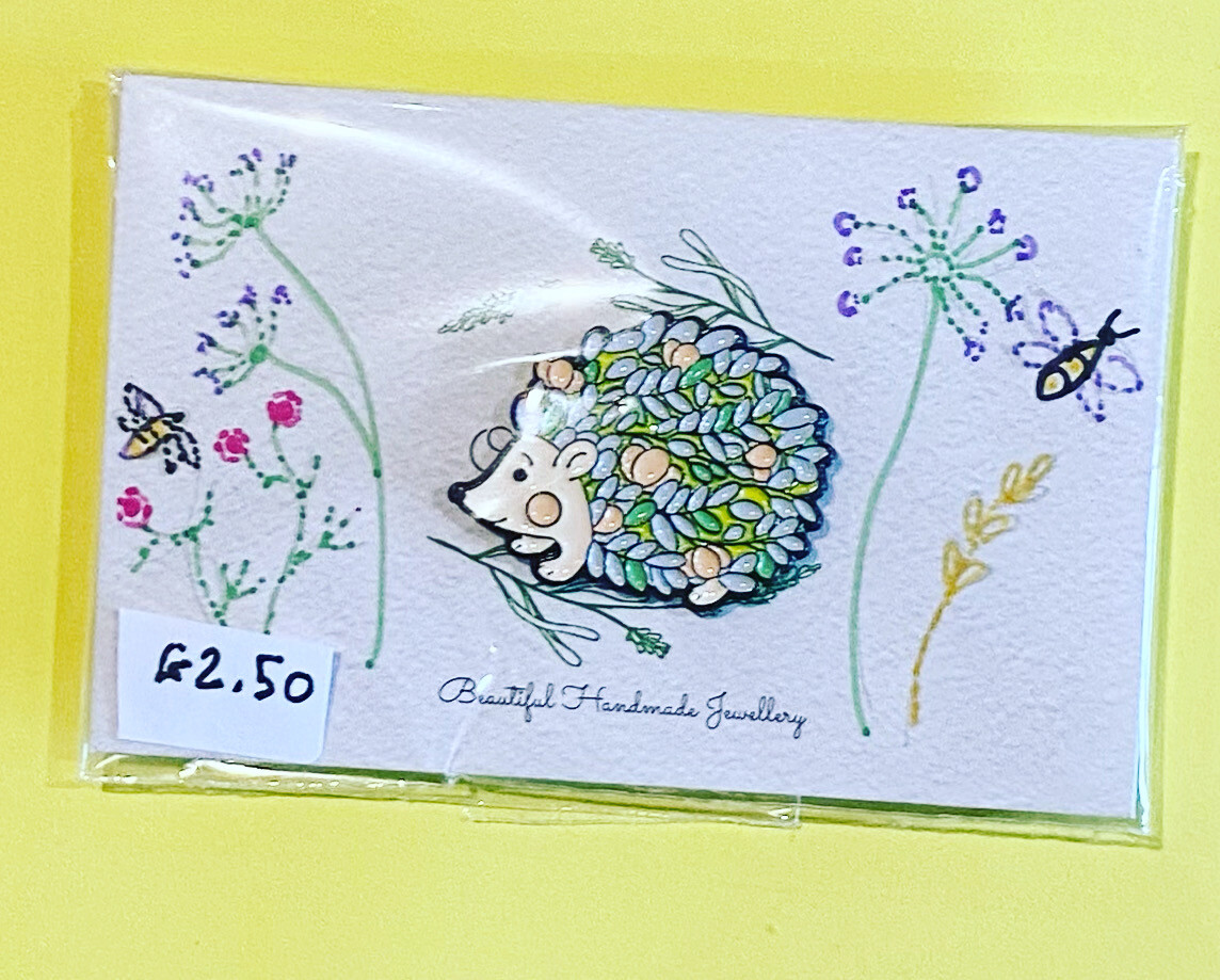 Hedgehog pin badge