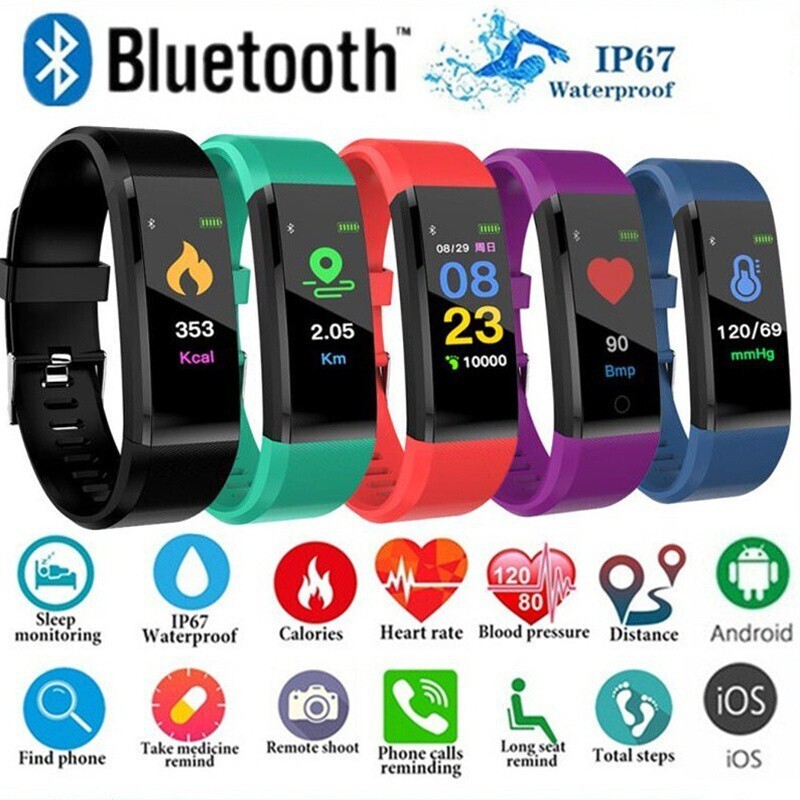 ID115 Plus smart watch Color display wristbands with heart rate monitor activity tracker portable device
