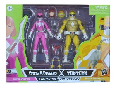 Power Rangers X TMNT Mike Yellow and April Pink Rangers