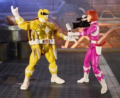 Power Rangers X TMNT Mike Yellow and April Pink Rangers