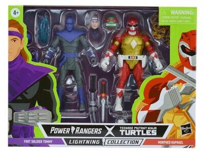 Power Rangers X TMNT Foot Soldier Tommy and Raph Red Ranger