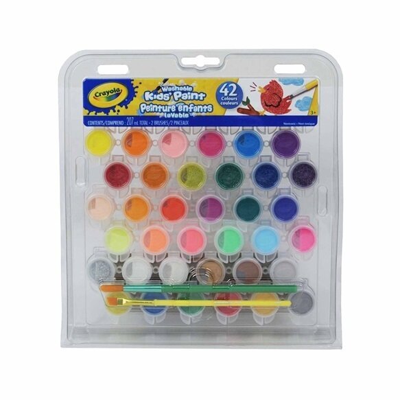 Palette de 42 pastilles de peintures pour enfants lavable (E7-7)