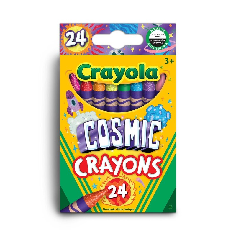 24 crayons de cire couleurs cosmiques (E6)
