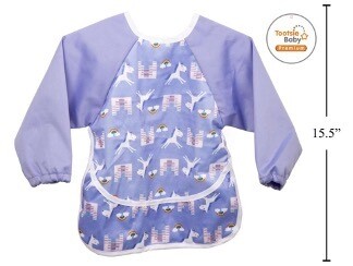BAVETTE AVEC MANCHE MAUVE LICORNE(B1-3)