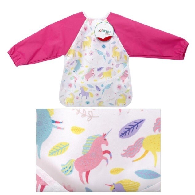 BAVETTE AVEC MANCHE ROSE(B2-1)