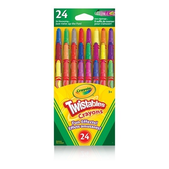 24 crayons de cire twistables mini Fun Effect (E6)