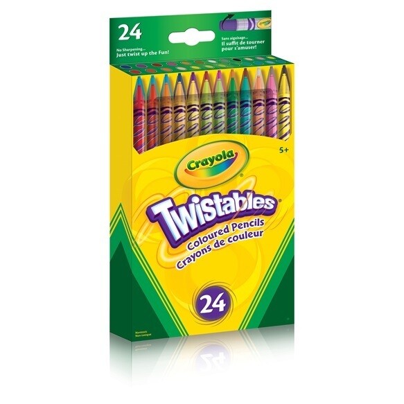 24 crayons de couleur Twistables effacables (E3)