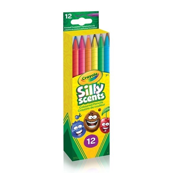 12 crayons de couleur Silly Scents Twistables (E3)