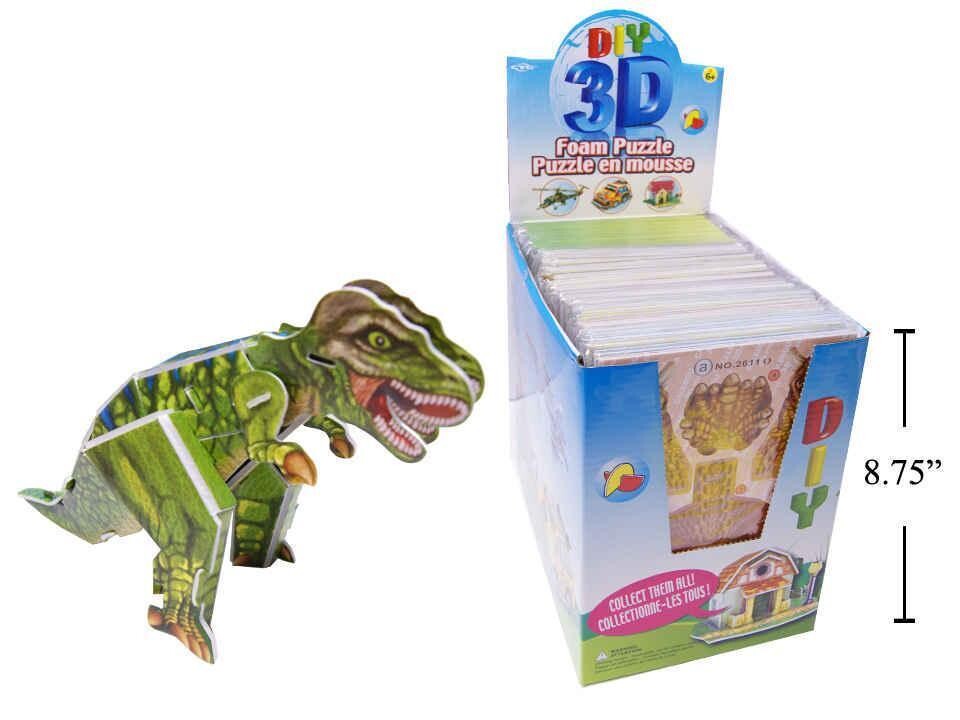 PUZZLE 3D EN MOUSSE DINOSAURE (A4)