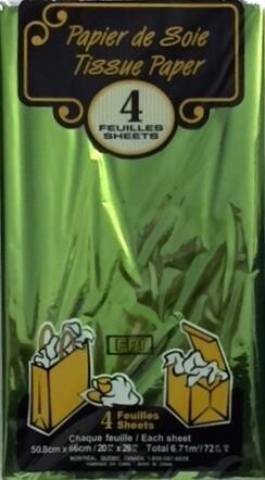 PAPIER EMBALLAGE VERT MÉTALLIQUE(D6-1)