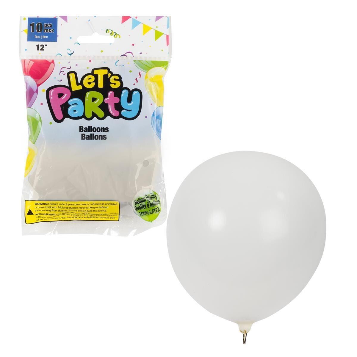 PQ.10 BALLONS BLANC (D10)