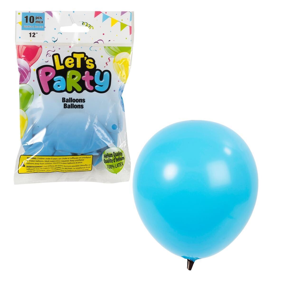 PQ.10 BALLONS BLEU POUDRE (D10)