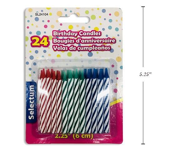 PQ.24 BOUGIE DANNIVERSAIRE 6&#39;&#39;(D10-3)