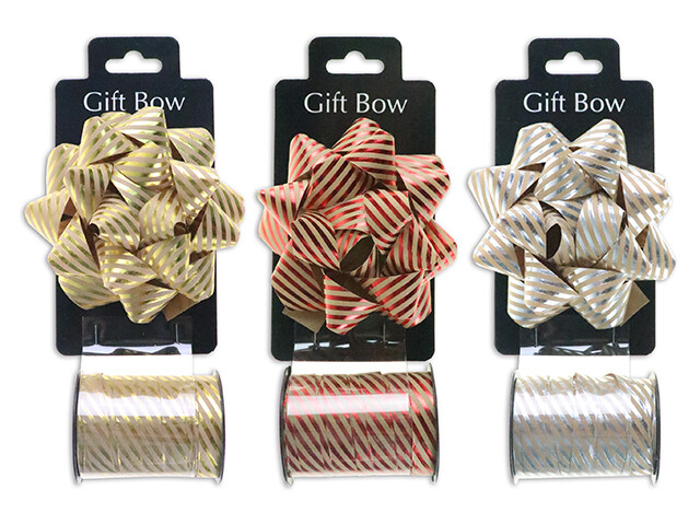 CHOUX 4&#39;&#39; ET RUBAN 10M ASST. COULEUR (XM)(M)