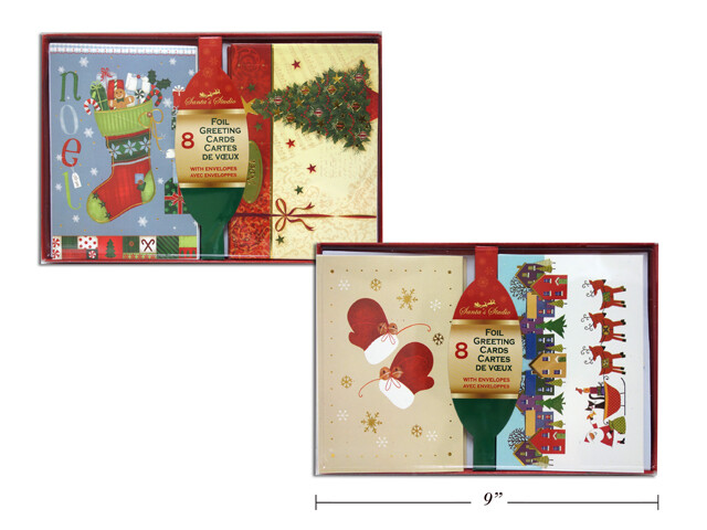 PQ.8 CARTES DE VOEUX AVEC ÉLÉMENT MÉTALLIQUE