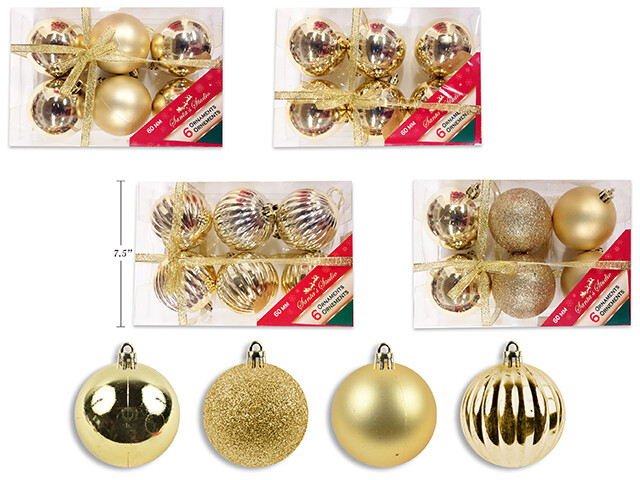 ORNEMENT BOULES 60 MM OR 6 MCX (XM)(G2)