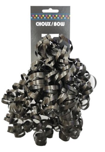 2 CHOUX FRISÉS MAT UNI NOIR (D9-2)