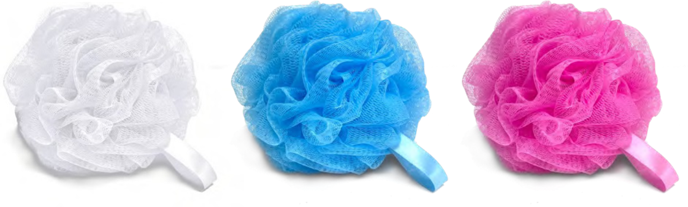 Eponge de bain en vrac 6 couleurs asst.(48)(F2-2)