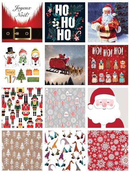 SERVIETTE DE TABLE 3 PLIS 12X12 (XM)