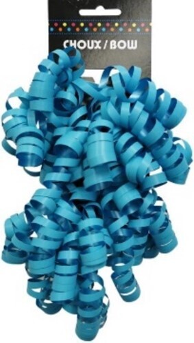 2 CHOUX FRISÉS MAT UNI BLEU (D9-3)