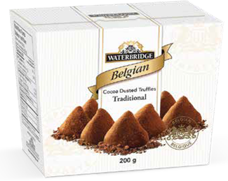 TUFFLE AU LAIT COUVERT DE CACAO BOITE DE CARTON