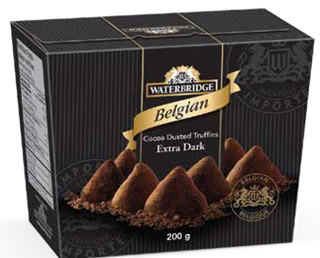 TRUFFLE EXTRA NOIR COUVERTE DE CACAO BOITE DE CARTON