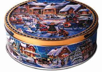 BISCUITS DANOIS VILLAGE D&#39;HIVER BOITE METAL 400G (XM)