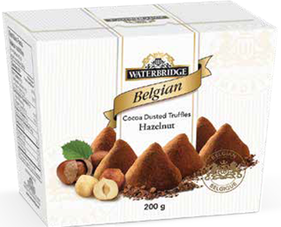 TRUFFLE AUX NOISETTE COUVERT DE CACAO BOITE DE CARTON