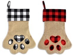BAS DE NOEL PATTE DE CHAT (XM)(G2)