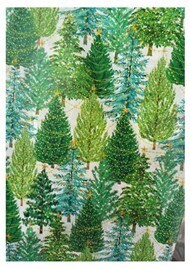 PAPIER DE SOIE SAPIN VERT 4 FEUILLES 20x20PO (XM)(E)