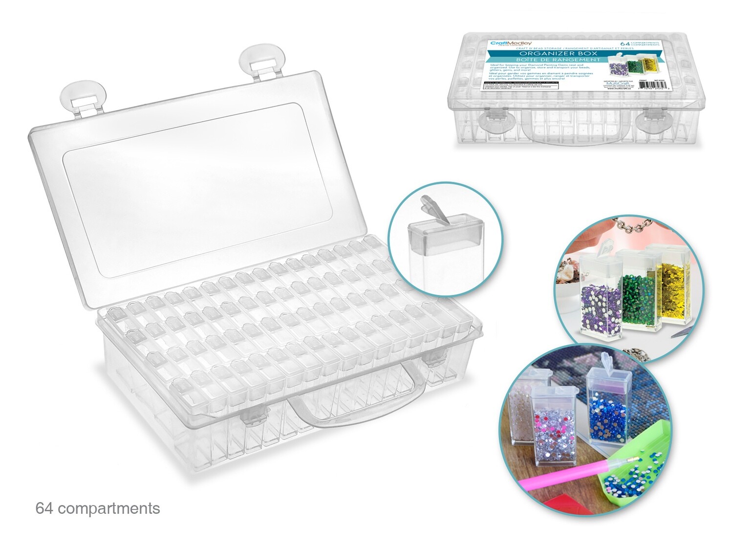 BOITE DE RANGEMENT 64 COMPARTIMENTS (A11-7)