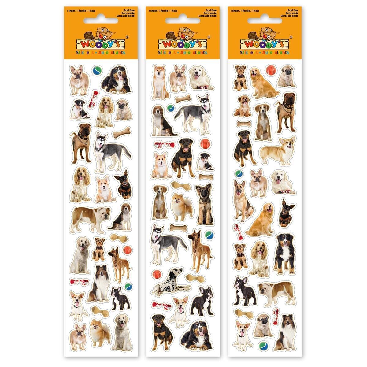 AUTOCOLLANT 10X2 CHIENS