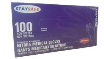 Boite de 100 gants Nitrile STAYSAFE