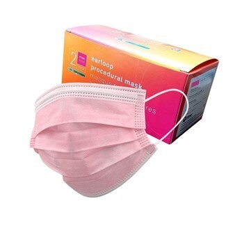 Masque de procédure rose pour adulte AURELIA grade 2 boite de 50