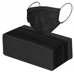 Masque jetable pour adulte noir boite de 50