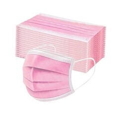 Masque jetable pour adulte rose boite de 50