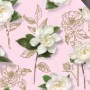 ROULEAU DE PAPIER FLEUR BLANCHE (N1-1)