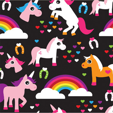 ROULEAU DE PAPIER LICORNE NOIR(N2-1)