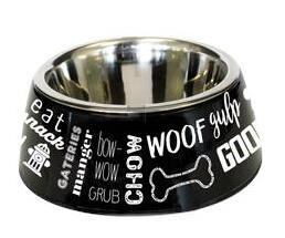 BOL ANIMAUX MÉLAMINE ET STAINLESS WOOF PETIT (RW)
