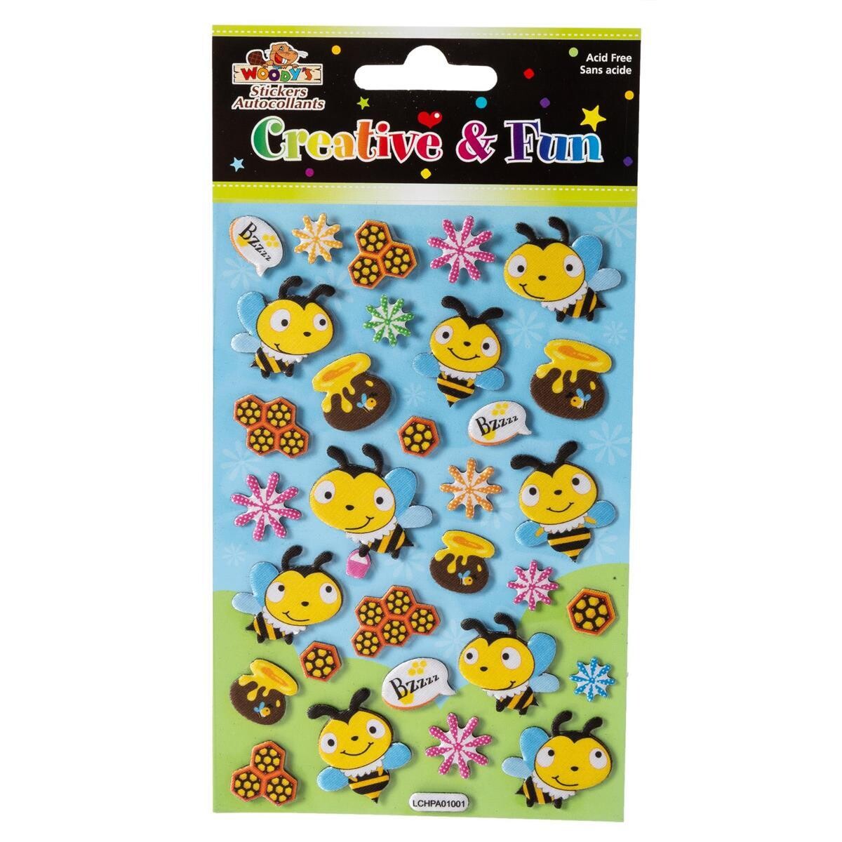 AUTOCOLLANT 4X6 ABEILLE