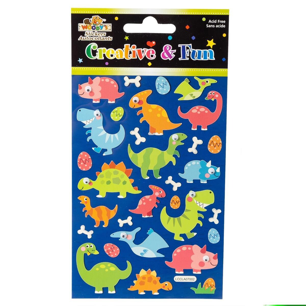 AUTOCOLLANT 4X6 DINOSAURE