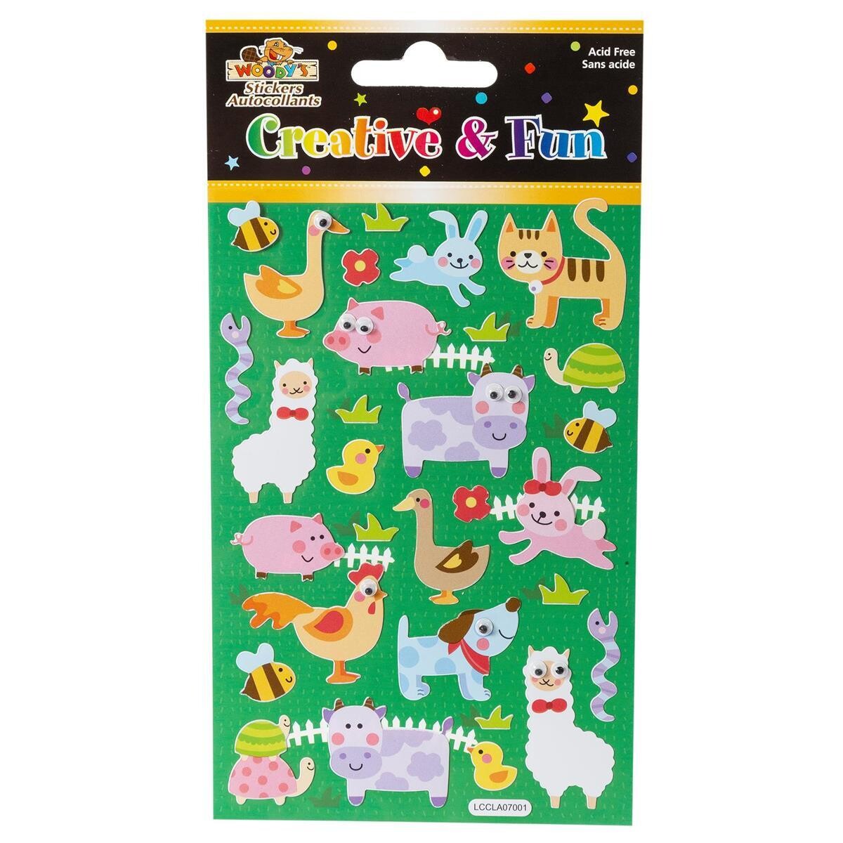 AUTOCOLLANT 4X6 ANIMAUX FERME