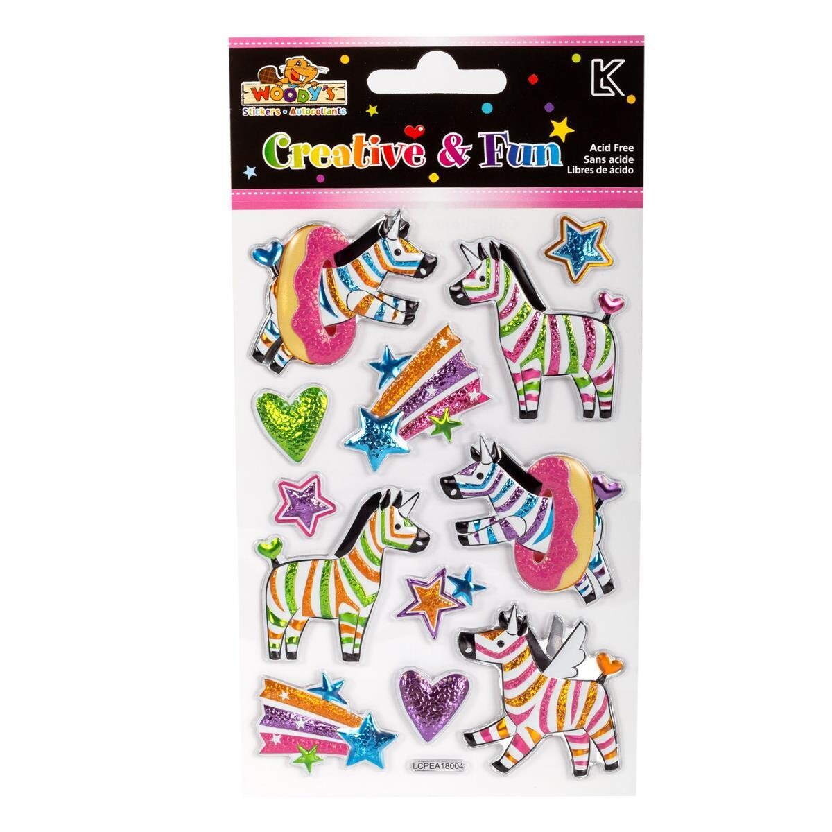 AUTOCOLLANT 4X6 ZEBRE