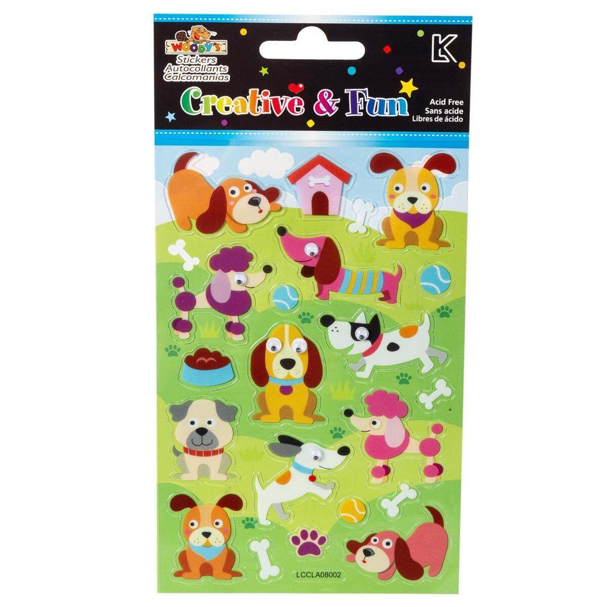 AUTOCOLLANTS 4X6 CHIENS