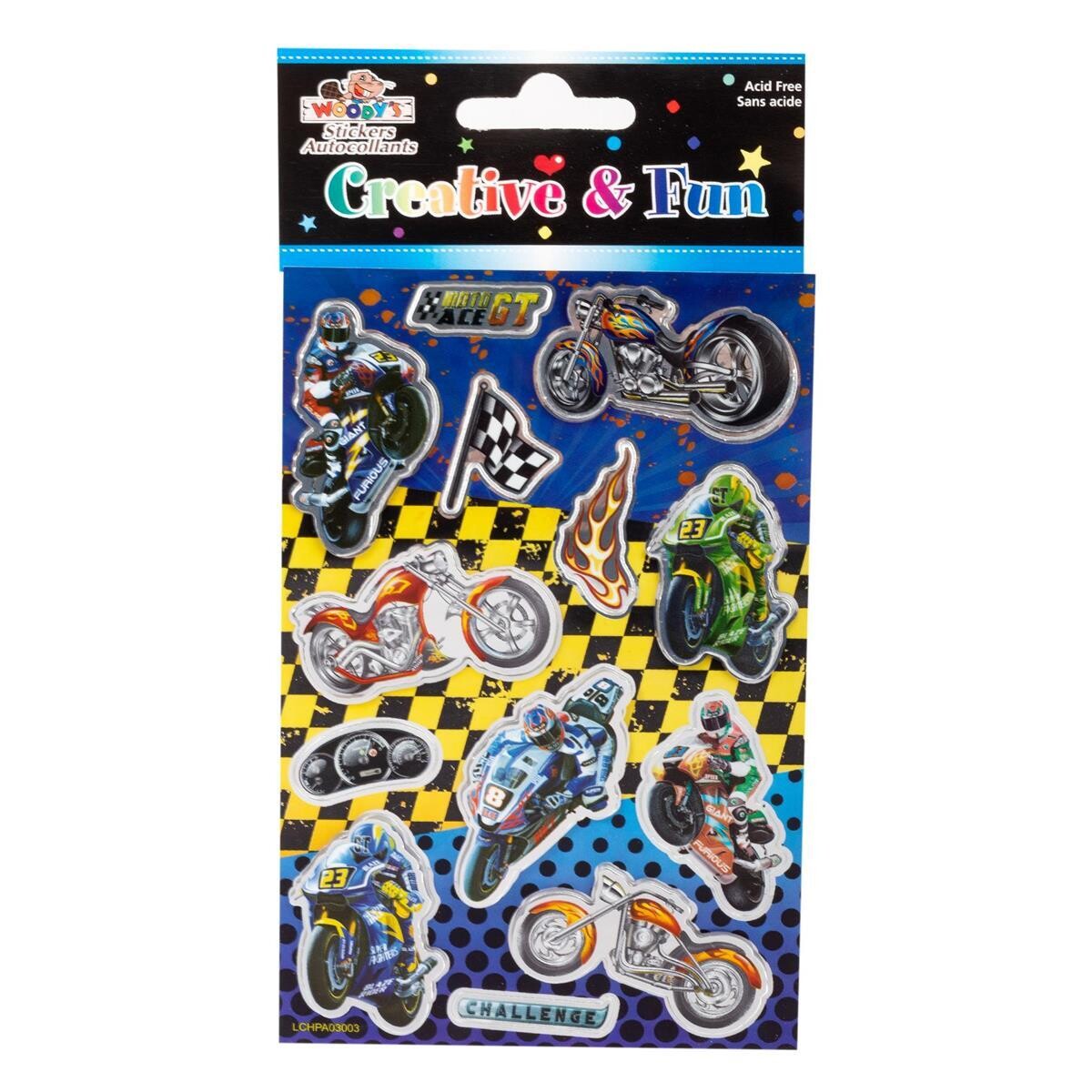 AUTOCOLLANTS 4X6 MOTO