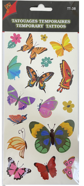 TATOUAGE TEMPORAIRE PAPILLONS(P)