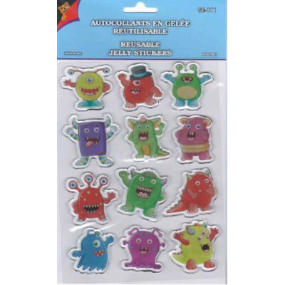 AUTOCOLLANTS GEL 3D MONSTRE(P)